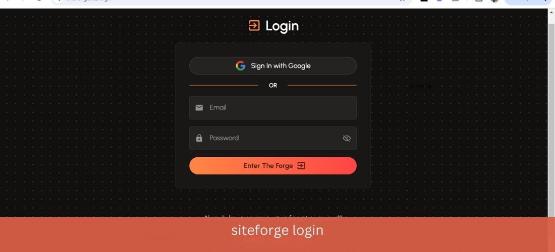 siteforge login